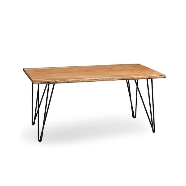 Alaterre Furniture Hairpin Natural Live Edge Wood with Metal 42" Coffee Table, Natural AWDD1120 - main